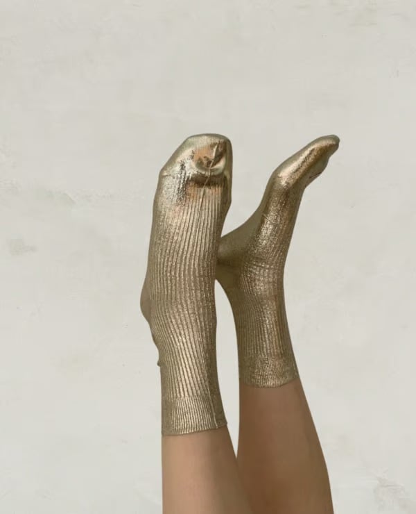 🎅 Metallic Silk Sock