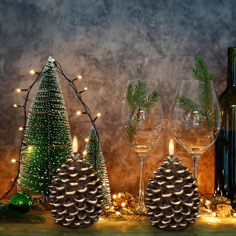 🔥BUY 1 GET 1 FREE✨Flameless Pinecone Candles Battery Operated with 6 Hour Timer