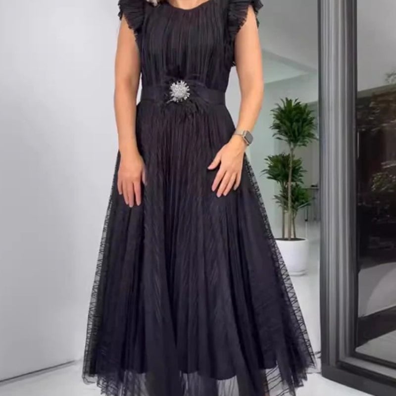 🌸Spring Specials🌸 Gauze Spun Pleated Slim Fit Dress