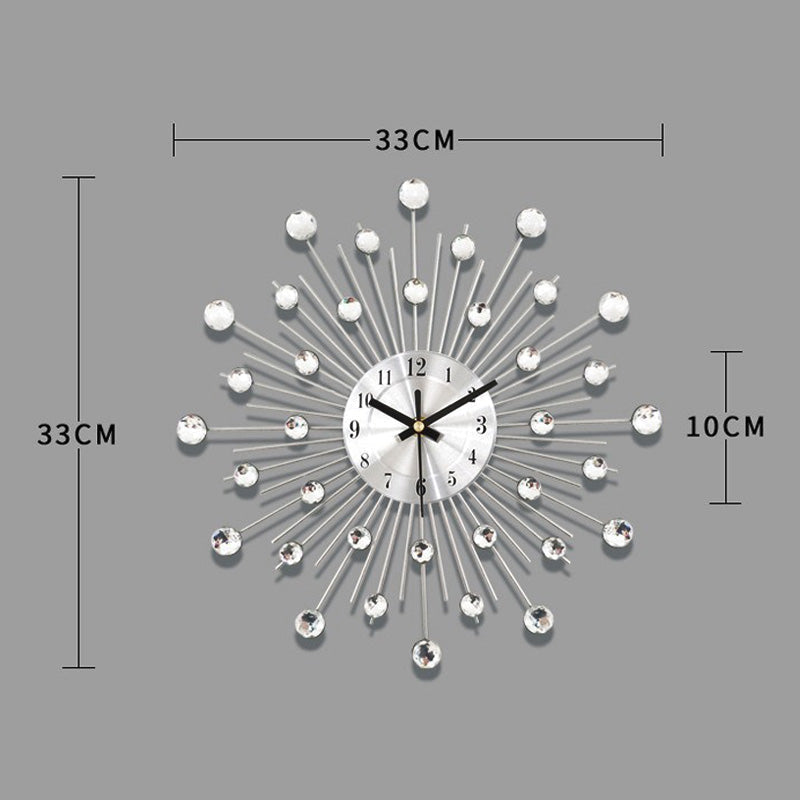 ✨  Rhinestone Wall Clock – Silent Movement, Sparkling Design & Elegant Home Decor 💎