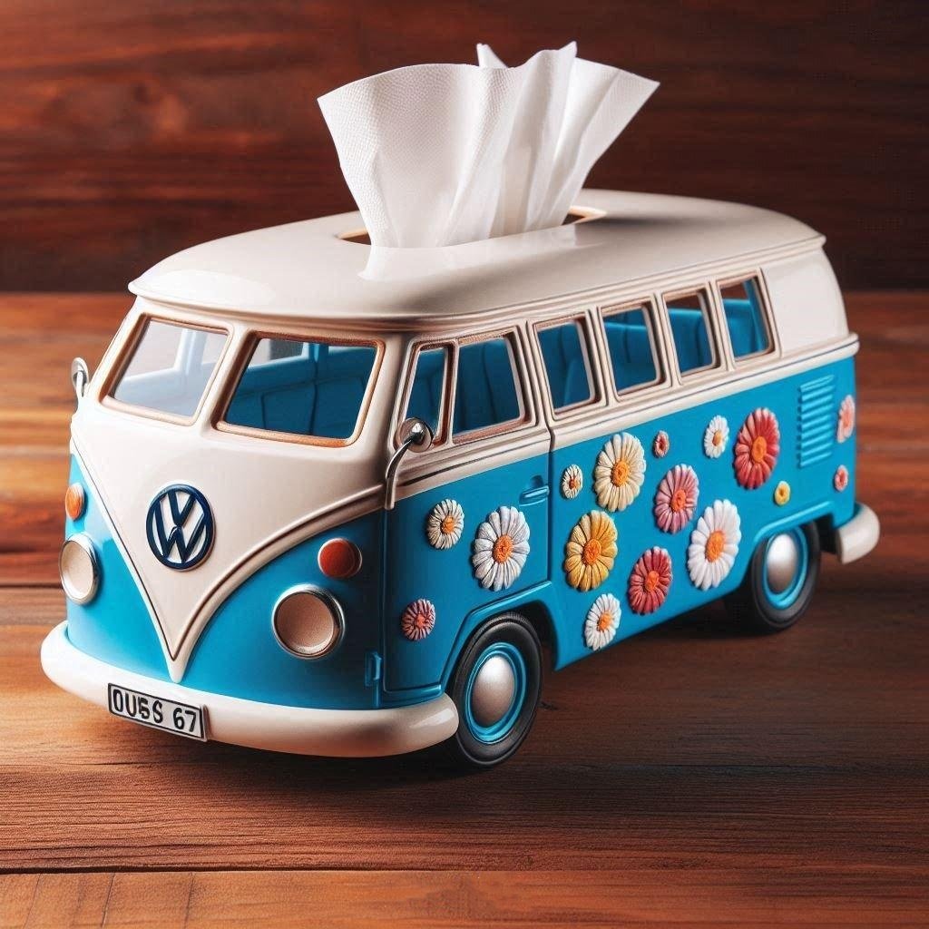 Creative Volkswagen Bus Shaped Tissue Box: A Fun and Functional Addition to Your Home