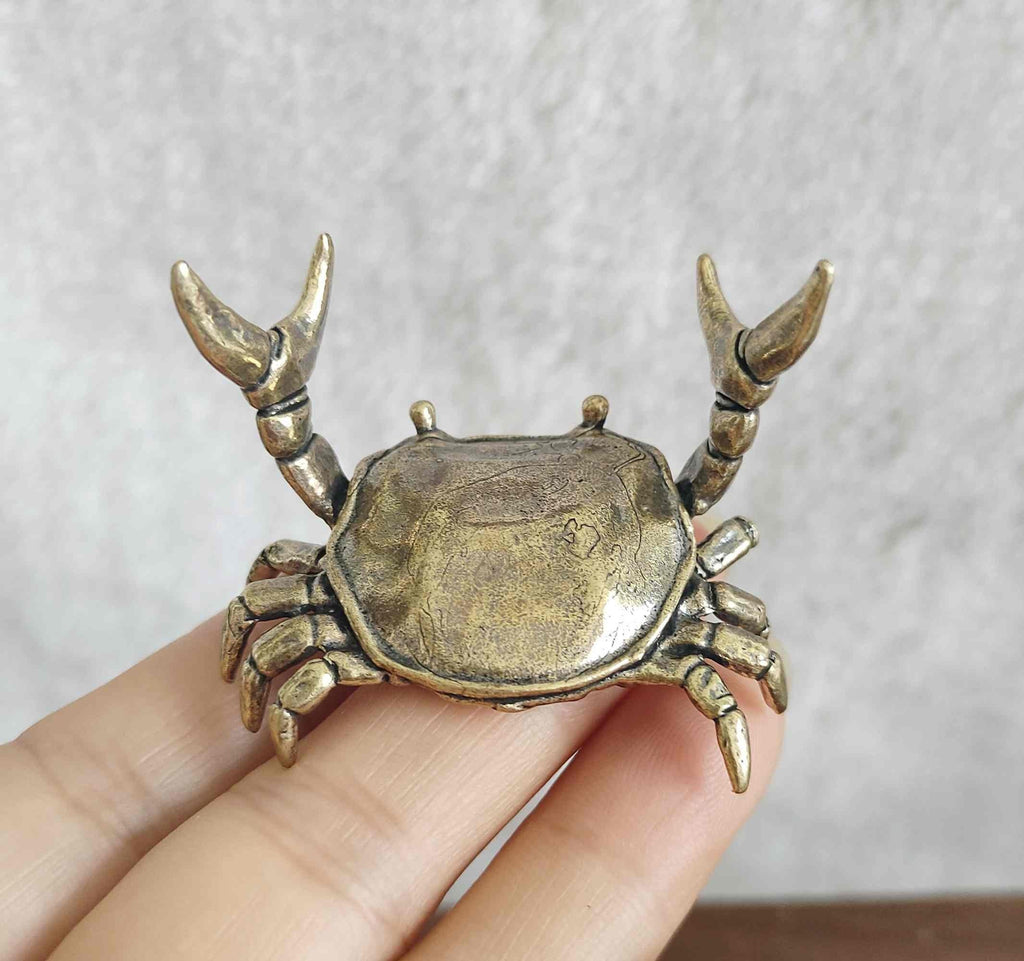 🔥Solid brass hand carved crab, tableware stops, pen stop