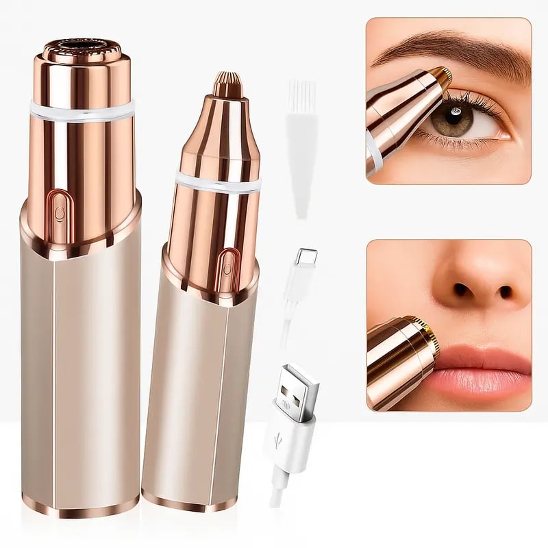 2-in-1 Facial Hair Remover & Nose Hair Trimmer – Your All-in-One Precision Grooming Tool