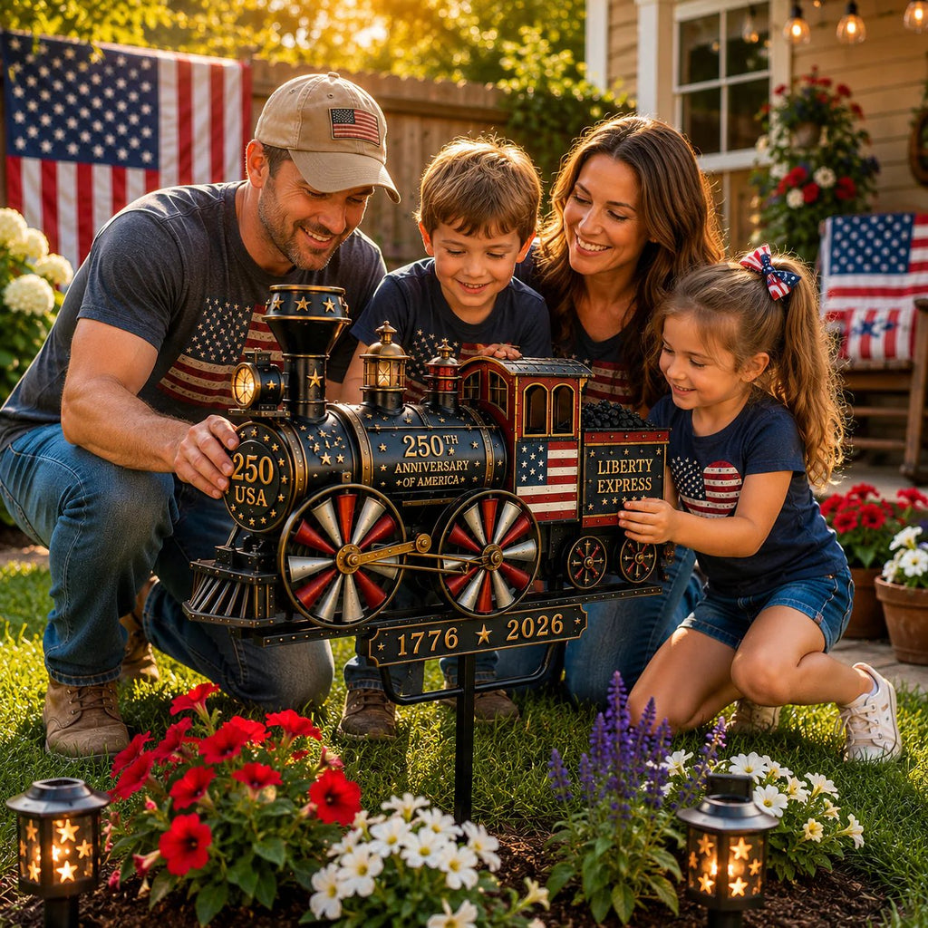 🔥🔥🚂USA 250 “Liberty Express” Train Garden Wind Spinner