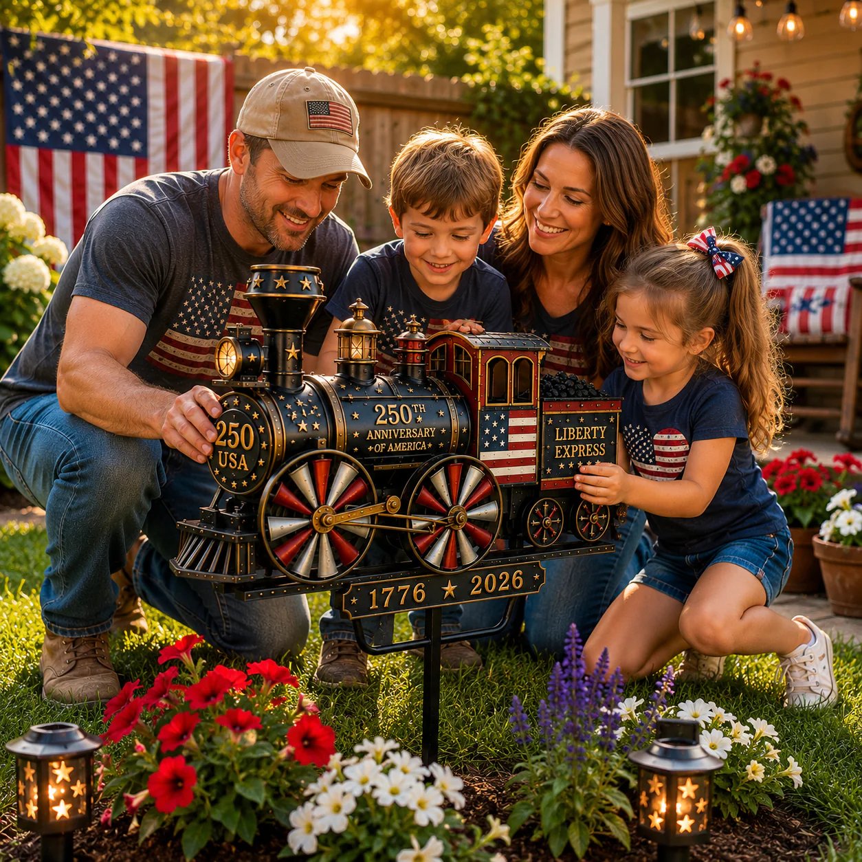 🔥🔥🚂USA 250 “Liberty Express” Train Garden Wind Spinner