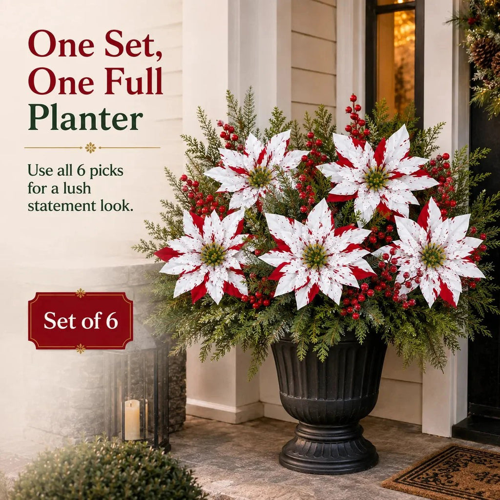 🎉❀🔥Christmas Poinsettia Planter Inserts