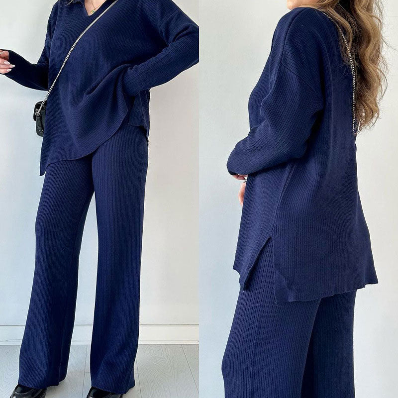 🎁V-Neck Casual Slit Knitted Two-Piece Set🎁