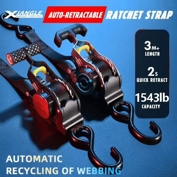 🔥 Retractable Auto Ratchet Strap – lionclay