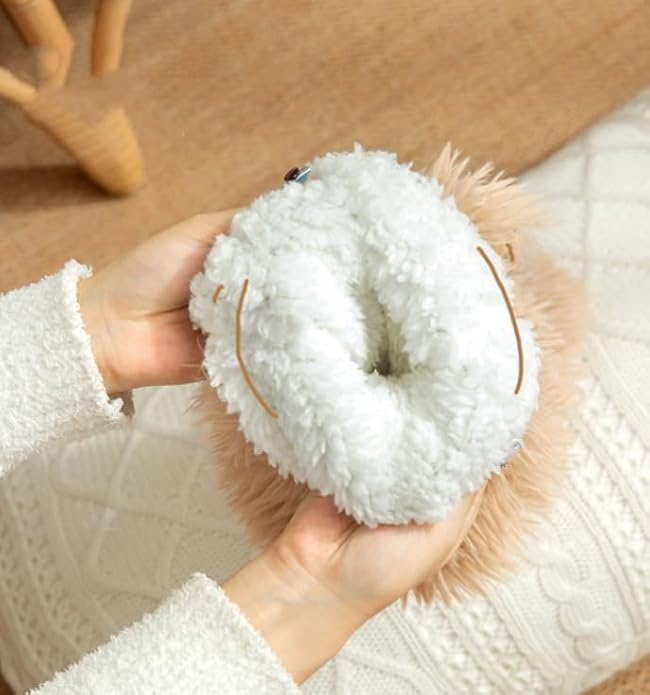 Fluffy Dog-Ear Plush Slippers Socks