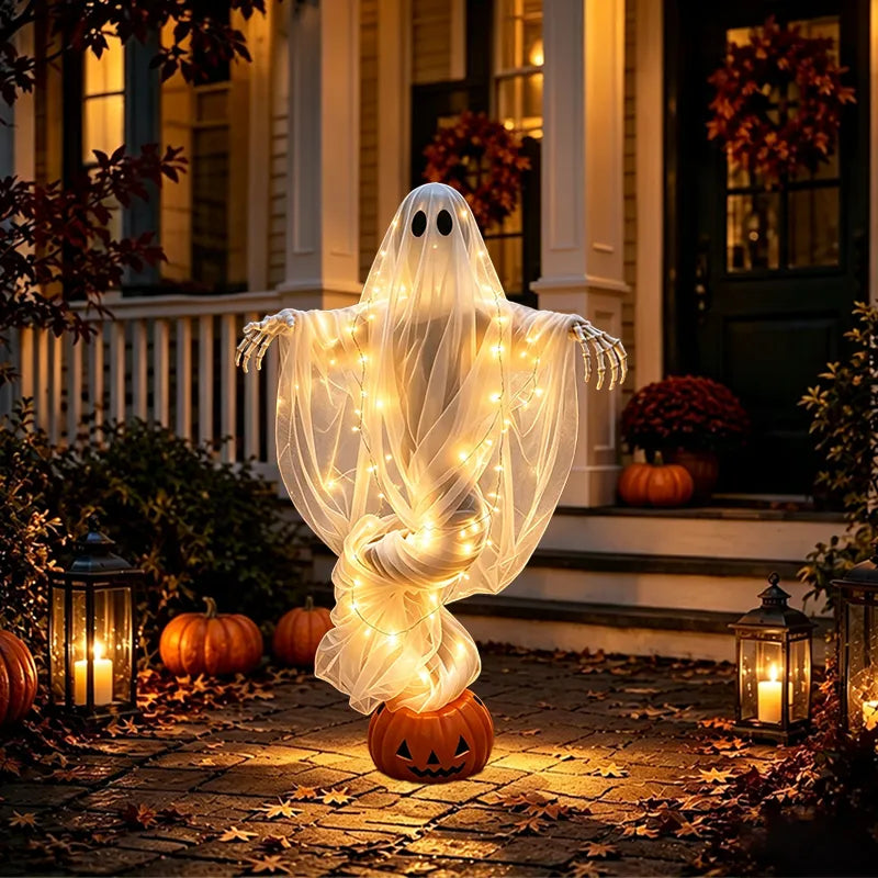 👻Swirling Ghost Pumpkin Yard Lamp🎃