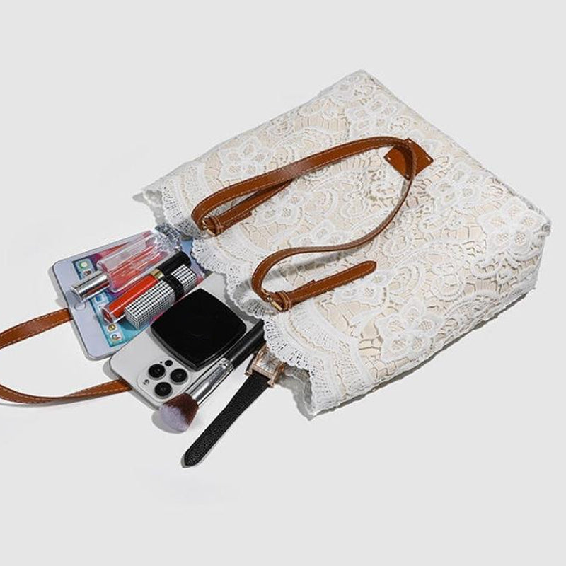 🔥 Vintage Lace Shoulder Bag – Elegant Lace, Spacious Interior & Adjustable Strap – Perfect for Wedding, Daily & Travel ✨