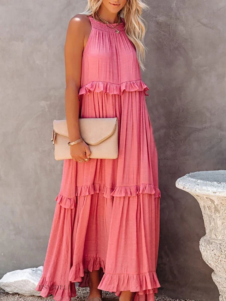 🔥🔥2024 Holiday Style Ruffled Long Dress