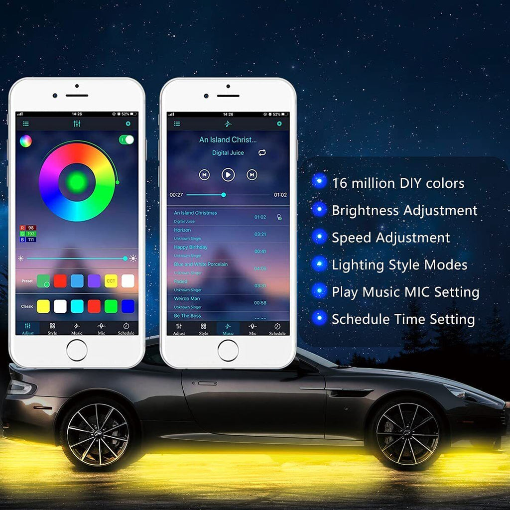 🔥🔥 2023 Car Chassis Flexible RGB Waterproof LED Strip Lights