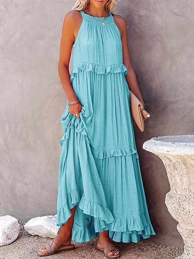 🔥🔥2024 Holiday Style Ruffled Long Dress