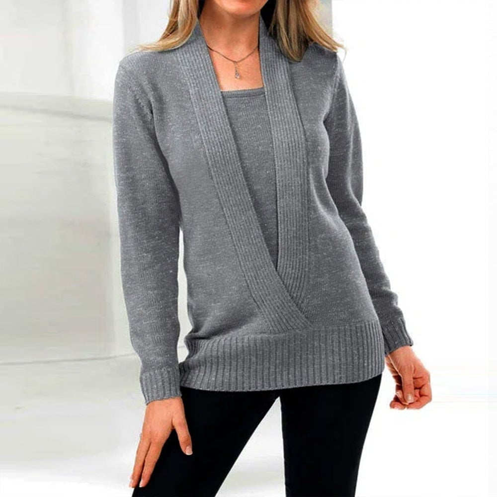 ✨✨Women's Solid Color Pullover Cropped Knitted Jumpers