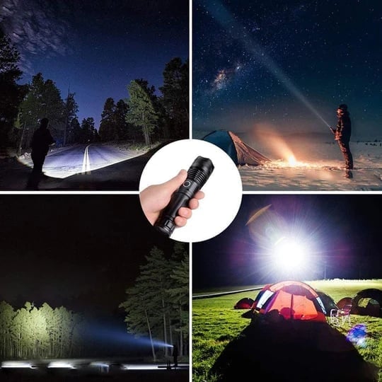 🔥 - LED Rechargeable Tactical Laser Flashlight 90000 High Lumens