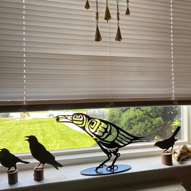 First Nations Native Steel Cut Raven with Berry