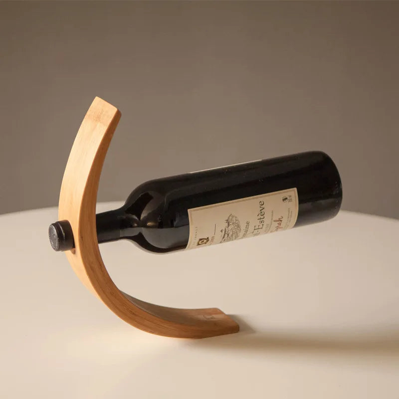 TimberTilt Balance Wine  Bottle Holder