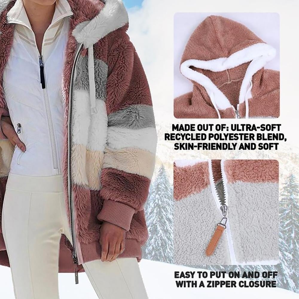 🔥HOT SELL-🐑RCONTRASTING PLUSH COAT🎁SPECIAL OFFER