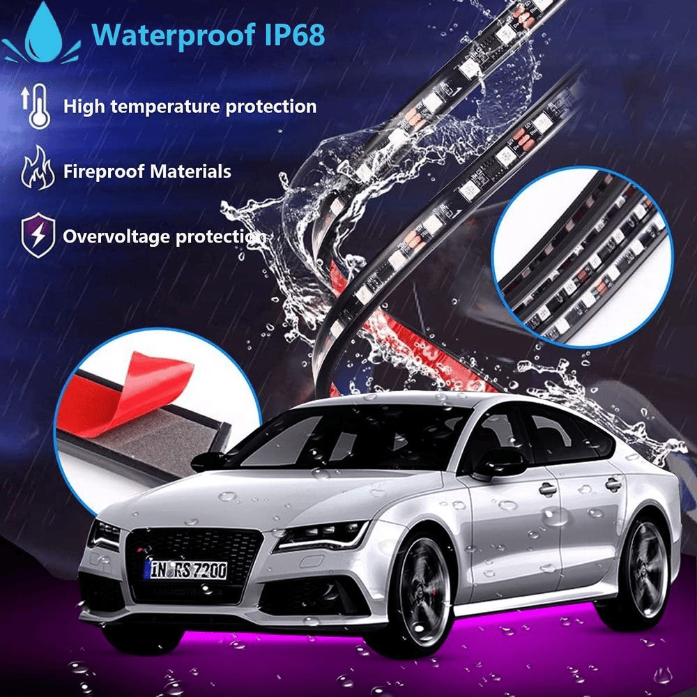 🔥🔥 2023 Car Chassis Flexible RGB Waterproof LED Strip Lights