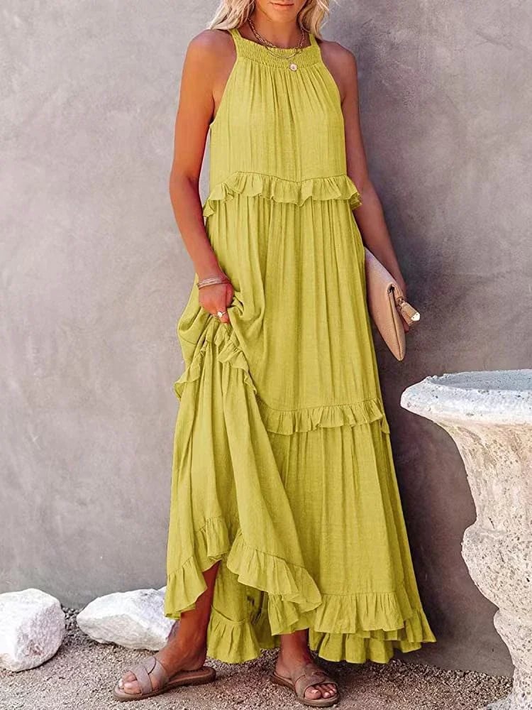 🔥🔥2024 Holiday Style Ruffled Long Dress