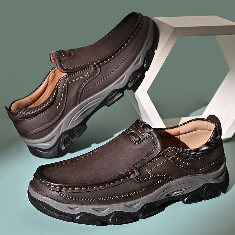 🎄Men's Orthopedic Walking Shoes Genuine Leather Slip On Loafers