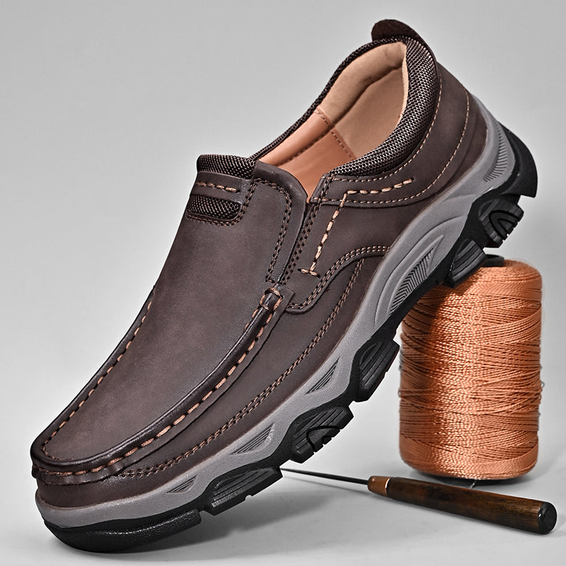 🎄Men's Orthopedic Walking Shoes Genuine Leather Slip On Loafers