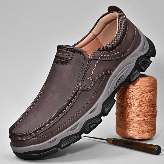 🎄Men's Orthopedic Walking Shoes Genuine Leather Slip On Loafers
