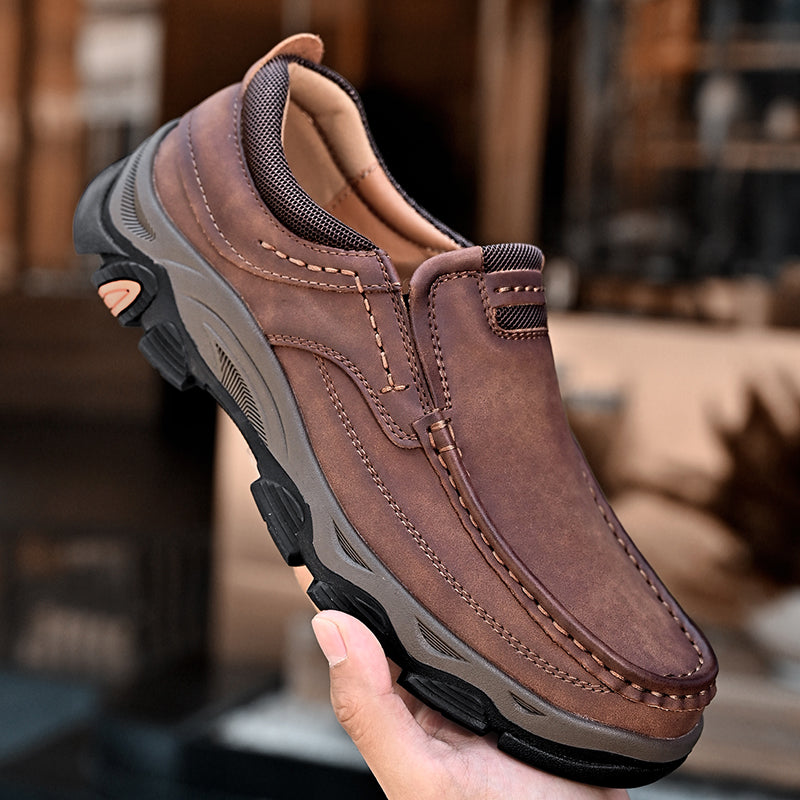 🎄Men's Orthopedic Walking Shoes Genuine Leather Slip On Loafers