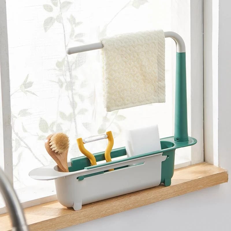 (🎁2023-Christmas Hot Sale🎁)Updated Telescopic Sink Storage Rack😊