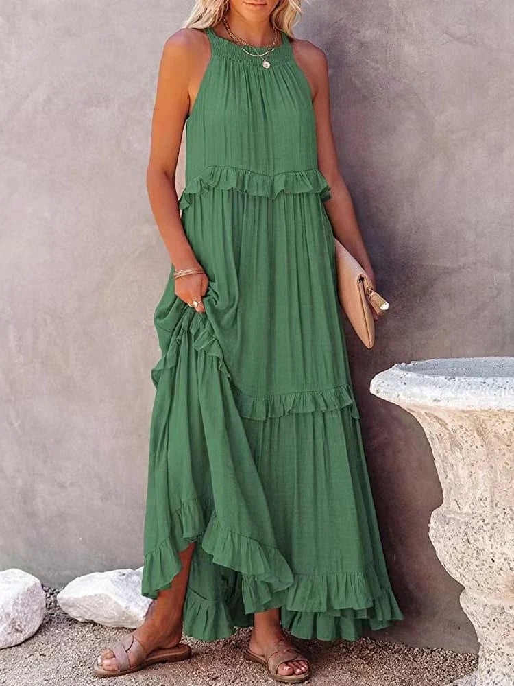 🔥🔥2024 Holiday Style Ruffled Long Dress