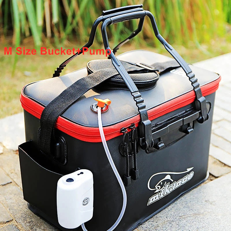 🐠Foldable Waterproof Fishing Bucket-Live Fish Container