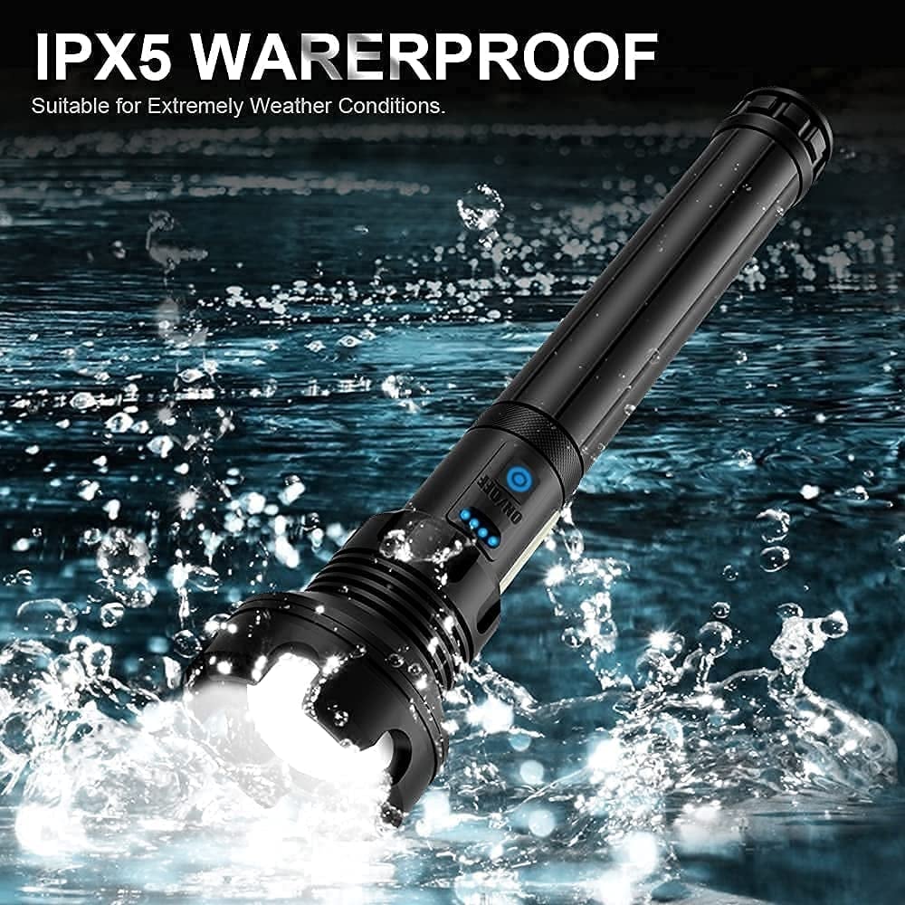 🔥 - LED Rechargeable Tactical Laser Flashlight 90000 High Lumens