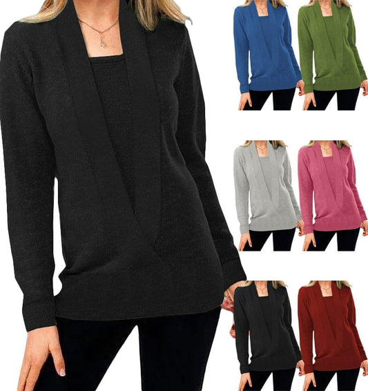 ✨✨Women's Solid Color Pullover Cropped Knitted Jumpers