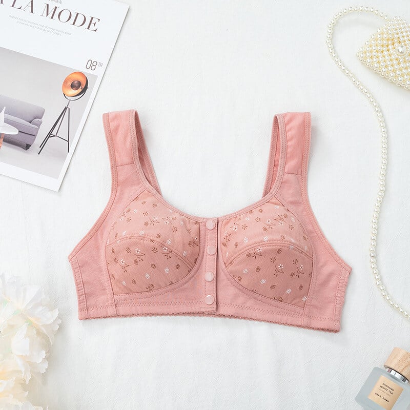 New Printed Front Button Bra