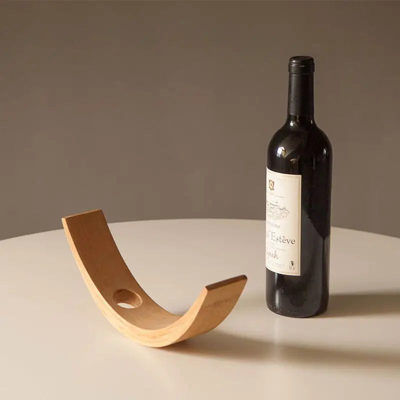 TimberTilt Balance Wine  Bottle Holder