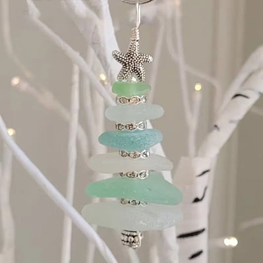 🔥Sea Glass Christmas Tree Ornament 🎄
