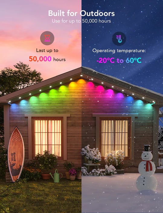 🔥Wifi Bluetooth Smart Led RGBIC for outdoors